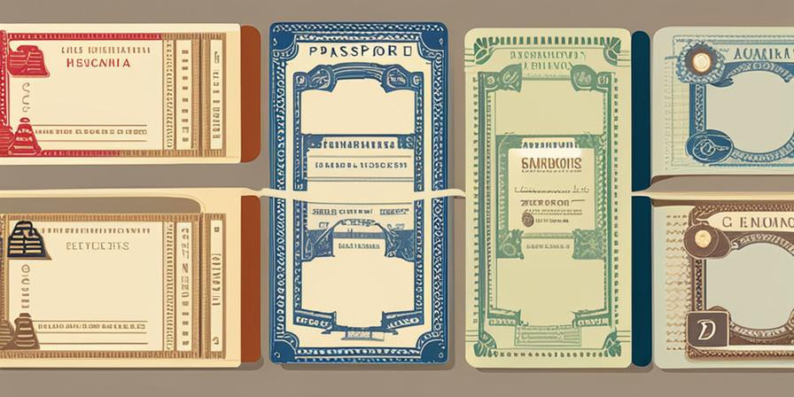 Pasaporte abierto con sellos de visas.