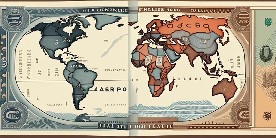 Diversidad de pasaportes y monedas de todo el mundo