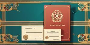 Documentos variados, incluyendo pasaportes, formularios y certificados