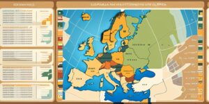 Mapa de Europa con puntos de interés