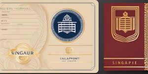 Pasaporte con sello de Singapur