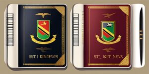Pasaporte con sellos de St. Kitts y Nevis