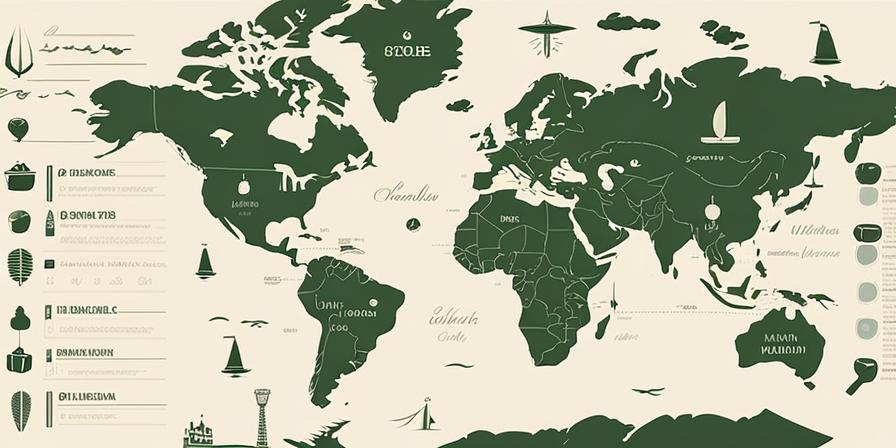 Mapa mundial con íconos de salud y rutinas; trotar, comer frutas, meditar, beber agua, hacer ejercicio, dormir bien
